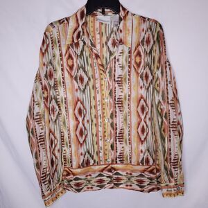 Alfred Dunner Shirt 12 Colorful Ikat